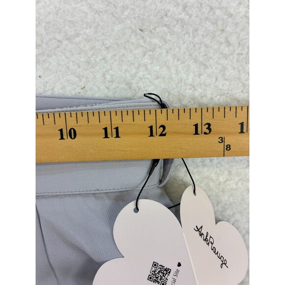 Ank Rouge Skirt Women’s M Gray Belted Ruffle Bow Pockets High Waist Japan Kawaii - Picture 4 of 9